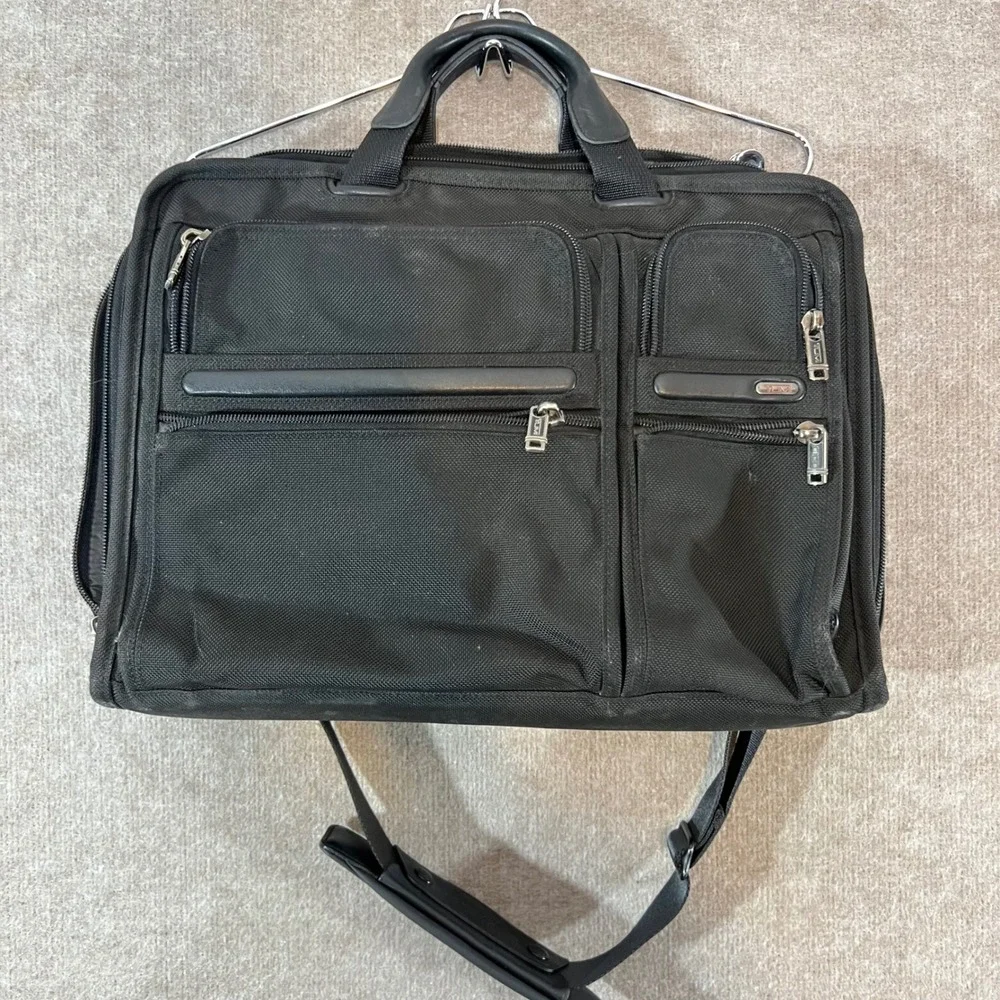 TUMI Ballistic Nylon Laptop Briefcase Business Bag Shoulder Strap Organizer